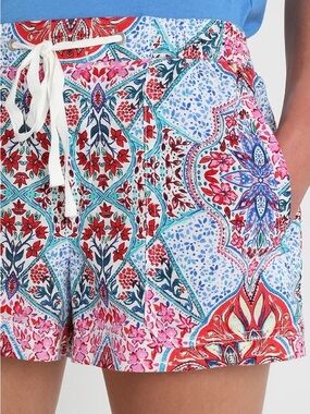 Gap Printed Drawstring Women's Shorts - Pink Multi